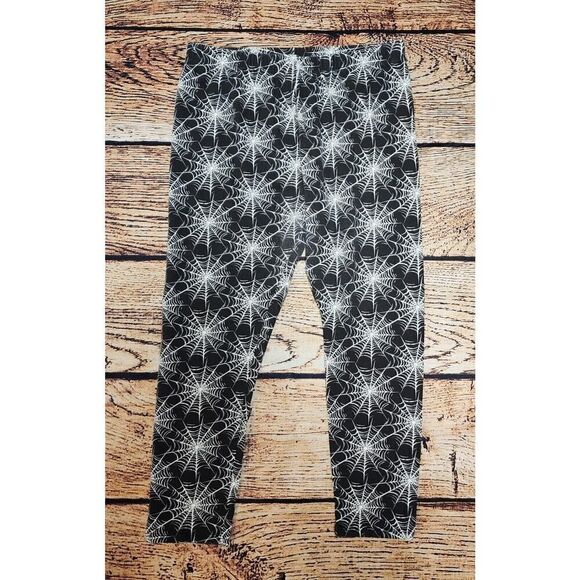 No Boundaries Halloween Spider Web Ankle Legging Juniors Size XL (15-17) - Picture 1 of 8